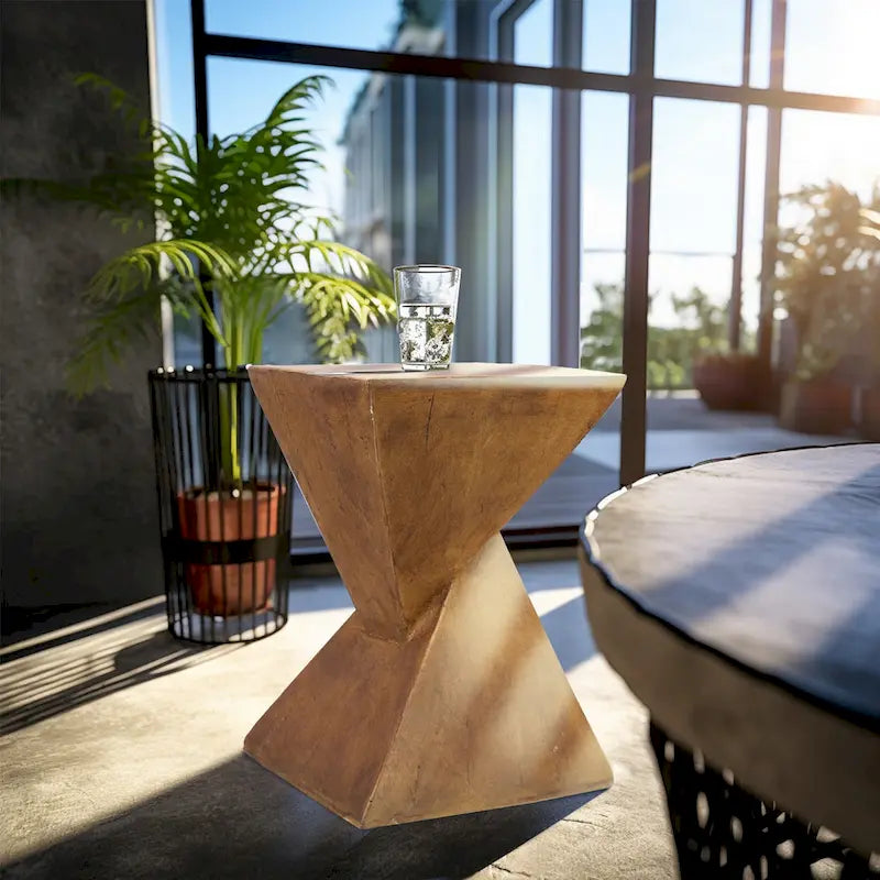 Table d'appoint en béton Table d'appoint moderne pour l'intérieur et l'extérieur