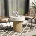 OSIEST 19.7 Outdoor Concrete Patio Coffee Table