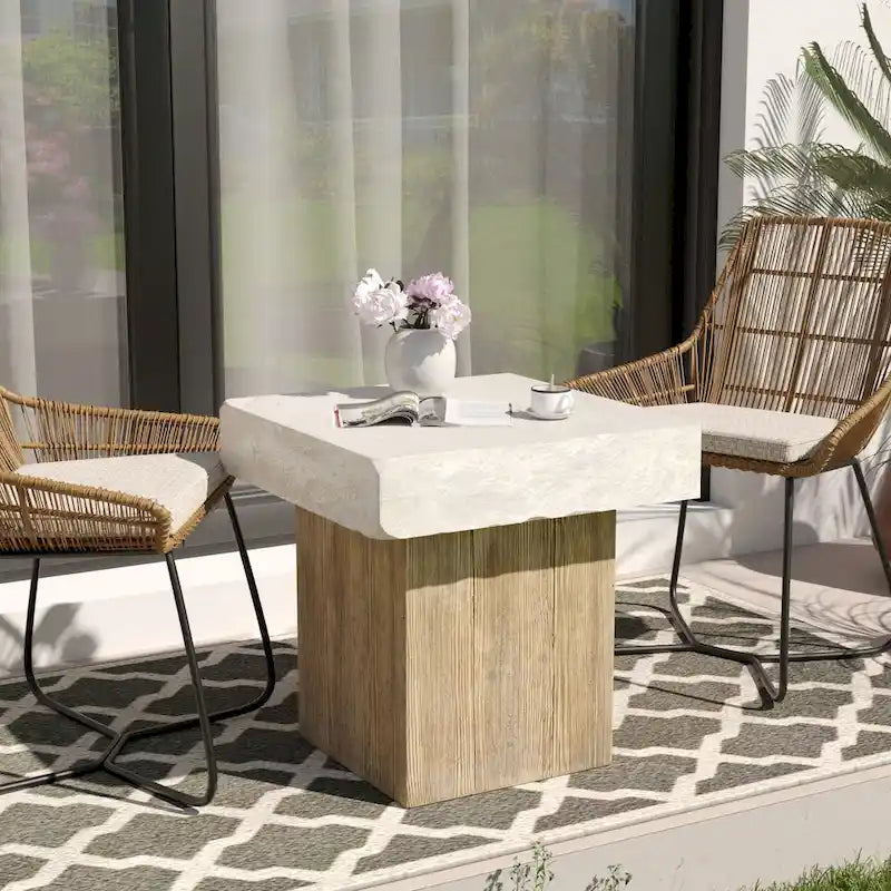 OSIEST 19.7 Table basse de patio d'extérieur en béton