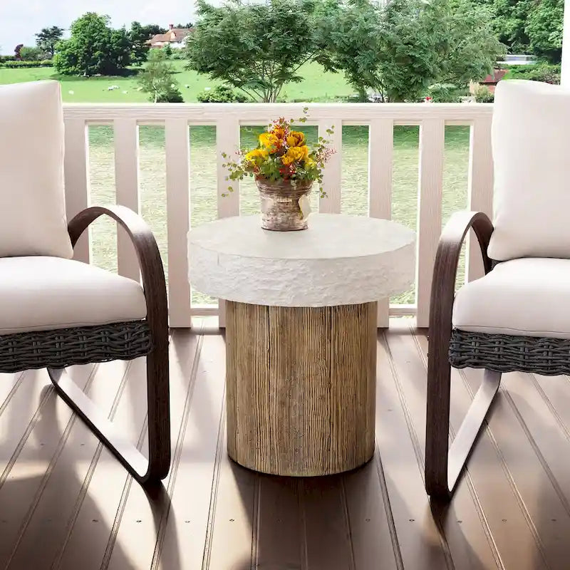 OSIEST 19.7 Table basse de patio d'extérieur en béton
