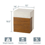 OSIEST 19.7 Table basse de patio d'extérieur en béton