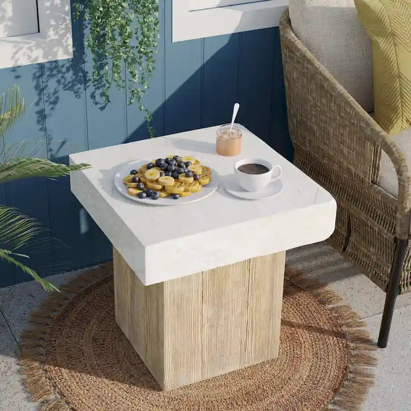 OSIEST 19.7 Table basse de patio d'extérieur en béton