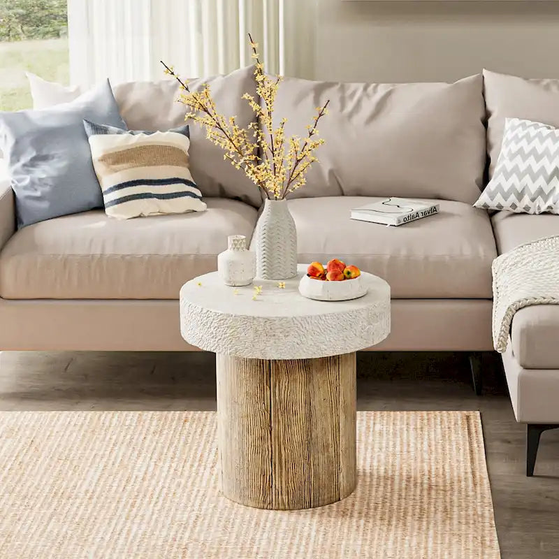 OSIEST 19.7 Table basse de patio d'extérieur en béton