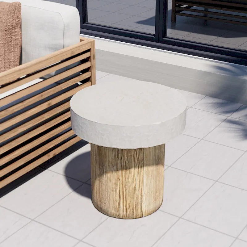 OSIEST 19.7 Table basse de patio d'extérieur en béton