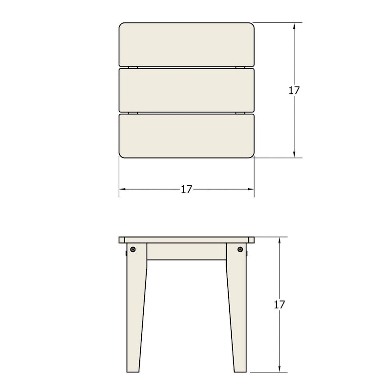 BAHIA VERDE OUTDOORS Petite table d'appoint Adirondack