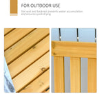 Balançoire de jardin Outsunny pour 2 personnes avec séchage rapide et accoudoirs larges, causeuse berçante en bois pour cour arrière