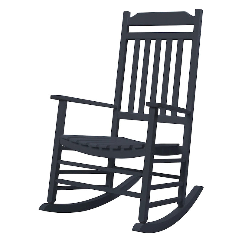 Chaise à bascule de véranda en bois massif Kozyard High Back Slat
