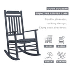 Chaise à bascule de véranda en bois massif Kozyard High Back Slat
