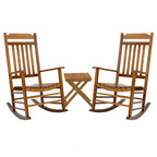 Chaise à bascule de véranda en bois massif Kozyard High Back Slat