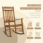 Chaise à bascule de véranda en bois massif Kozyard High Back Slat