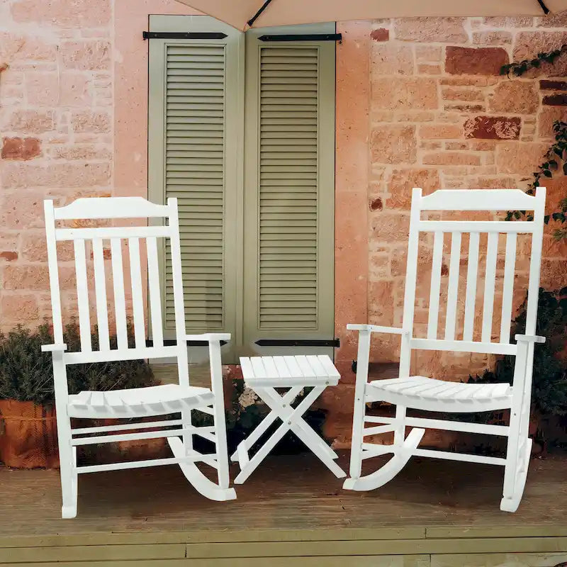 Chaise à bascule de véranda en bois massif Kozyard High Back Slat