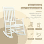 Chaise à bascule de véranda en bois massif Kozyard High Back Slat