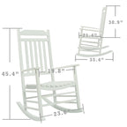 Chaise à bascule de véranda en bois massif Kozyard High Back Slat