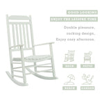 Chaise à bascule de véranda en bois massif Kozyard High Back Slat