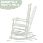 Chaise à bascule de véranda en bois massif Kozyard High Back Slat