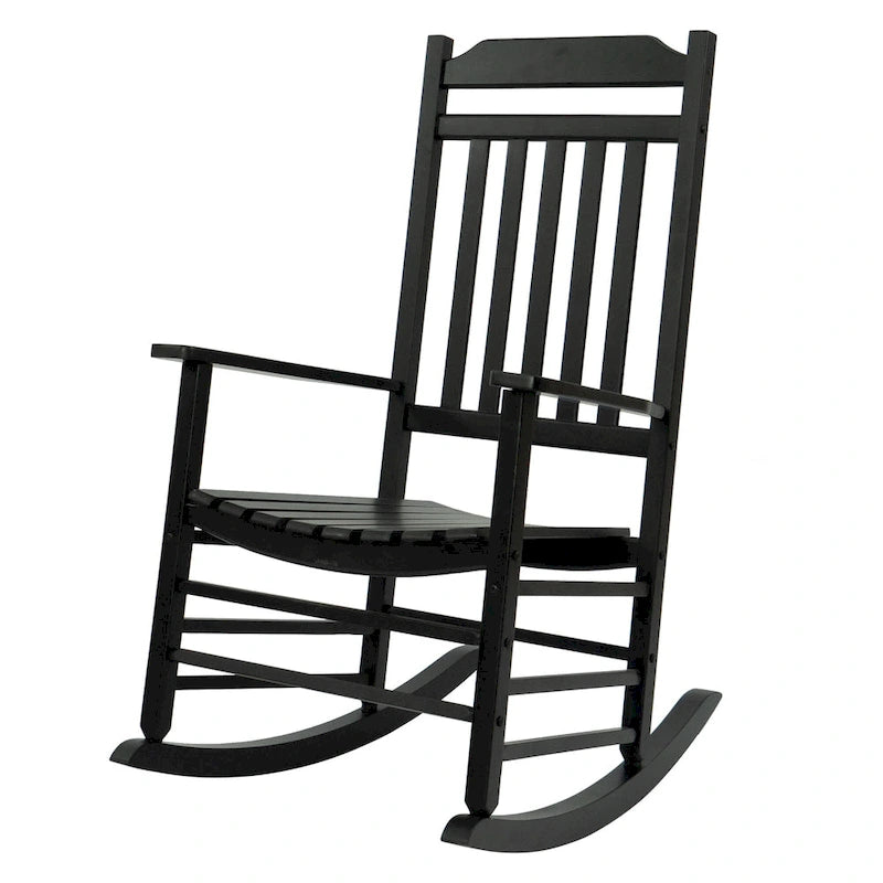 Chaise à bascule de véranda en bois massif Kozyard High Back Slat