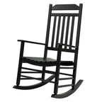 Chaise à bascule de véranda en bois massif Kozyard High Back Slat