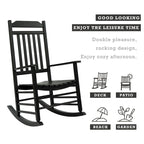 Chaise à bascule de véranda en bois massif Kozyard High Back Slat