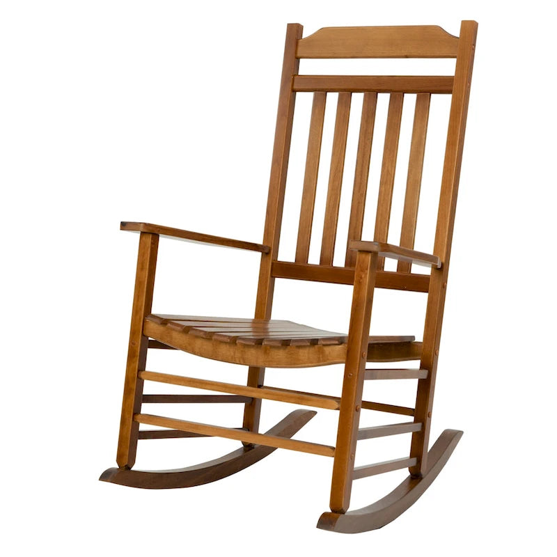 Chaise à bascule de véranda en bois massif Kozyard High Back Slat
