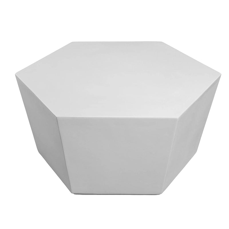 Table Basse d'Extérieur Hexagonale en Oxyde de Magnésium 28 pouces UPHA