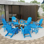 Ensemble de conversation de chaises pliantes d'extérieur Polytrends Laguna en HDPE toutes saisons pour patio (ensemble de 12 pièces)