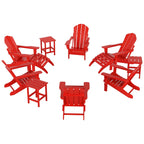 Ensemble de conversation de chaises pliantes d'extérieur Polytrends Laguna en HDPE toutes saisons pour patio (ensemble de 12 pièces)