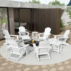 Ensemble de conversation de chaises pliantes d'extérieur Polytrends Laguna en HDPE toutes saisons pour patio (ensemble de 12 pièces)