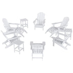 Ensemble de conversation de chaises pliantes d'extérieur Polytrends Laguna en HDPE toutes saisons pour patio (ensemble de 12 pièces)