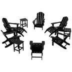 Ensemble de conversation de chaises pliantes d'extérieur Polytrends Laguna en HDPE toutes saisons pour patio (ensemble de 12 pièces)