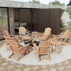 Ensemble de conversation de chaises pliantes d'extérieur Polytrends Laguna en HDPE toutes saisons pour patio (ensemble de 12 pièces)