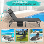 Lit de camp pliant portable avec matelas et oreiller double face - 75