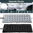 Lit de camp pliant portable avec matelas et oreiller double face - 75