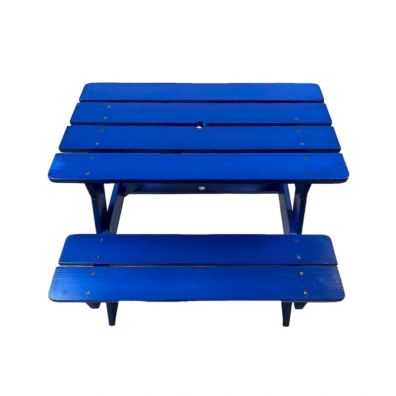 Fauteuil d'extérieur multi-fonctionnel en bois avec table et bancs