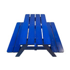 Fauteuil d'extérieur multi-fonctionnel en bois avec table et bancs