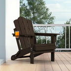 Chaise Adirondack pliante réglable en PEHD pour l'extérieur/l'intérieur