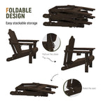 Chaise Adirondack pliante réglable en PEHD pour l'extérieur/l'intérieur