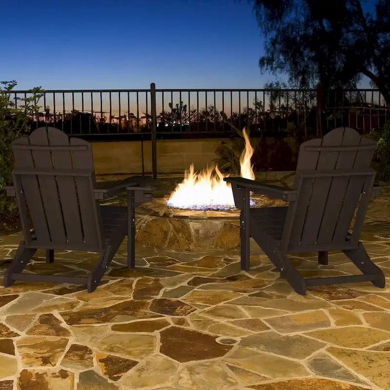 Chaise Adirondack pliante réglable en PEHD pour l'extérieur/l'intérieur