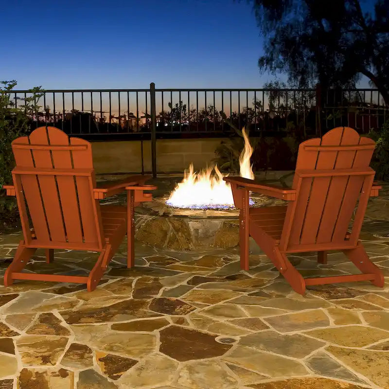 Chaise Adirondack pliante réglable en PEHD pour l'extérieur/l'intérieur