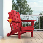 Chaise Adirondack pliante réglable en PEHD pour l'extérieur/l'intérieur