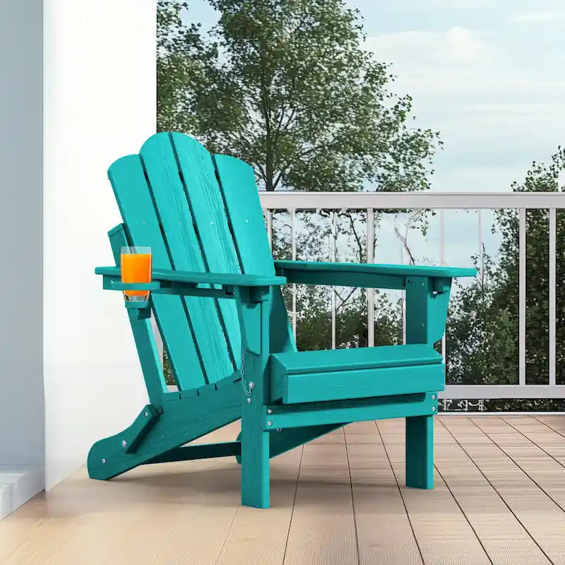 Chaise Adirondack pliante réglable en PEHD pour l'extérieur/l'intérieur