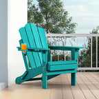 Chaise Adirondack pliante réglable en PEHD pour l'extérieur/l'intérieur
