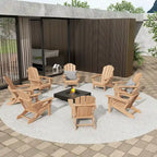 Fauteuils Adirondack pliables d'extérieur tout temps Polytrends Laguna en PEHD (lot de 8)