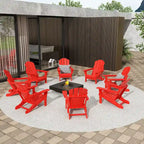 Fauteuils Adirondack pliables d'extérieur tout temps Polytrends Laguna en PEHD (lot de 8)