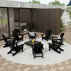 Fauteuils Adirondack pliables d'extérieur tout temps Polytrends Laguna en PEHD (lot de 8)