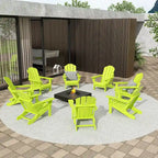 Fauteuils Adirondack pliables d'extérieur tout temps Polytrends Laguna en PEHD (lot de 8)