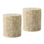 Tabouret d'appoint en forme de souche COSIEST, style antique, pour l'extérieur