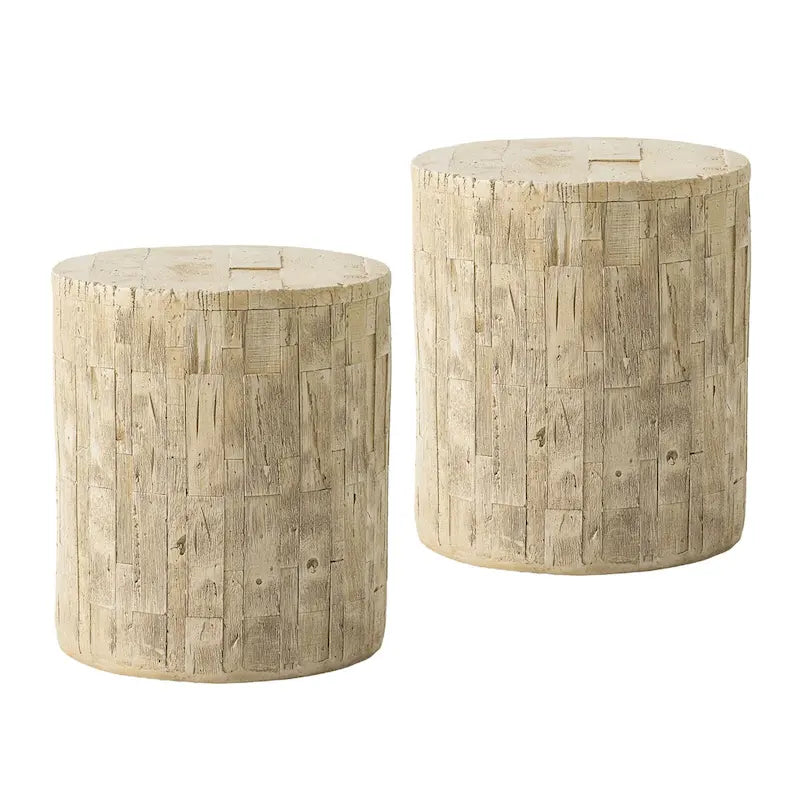 Tabouret d'appoint en forme de souche COSIEST, style antique, pour l'extérieur