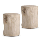 Tabouret d'appoint en forme de souche COSIEST, style antique, pour l'extérieur