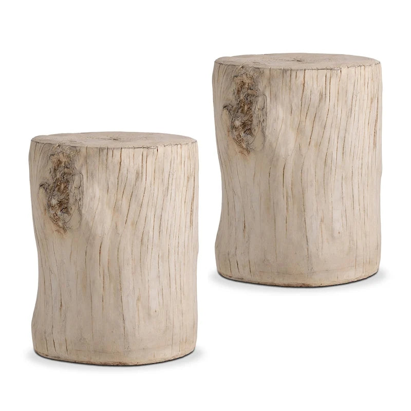 Tabouret d'appoint en forme de souche COSIEST, style antique, pour l'extérieur