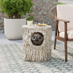 Tabouret d'appoint en forme de souche COSIEST, style antique, pour l'extérieur